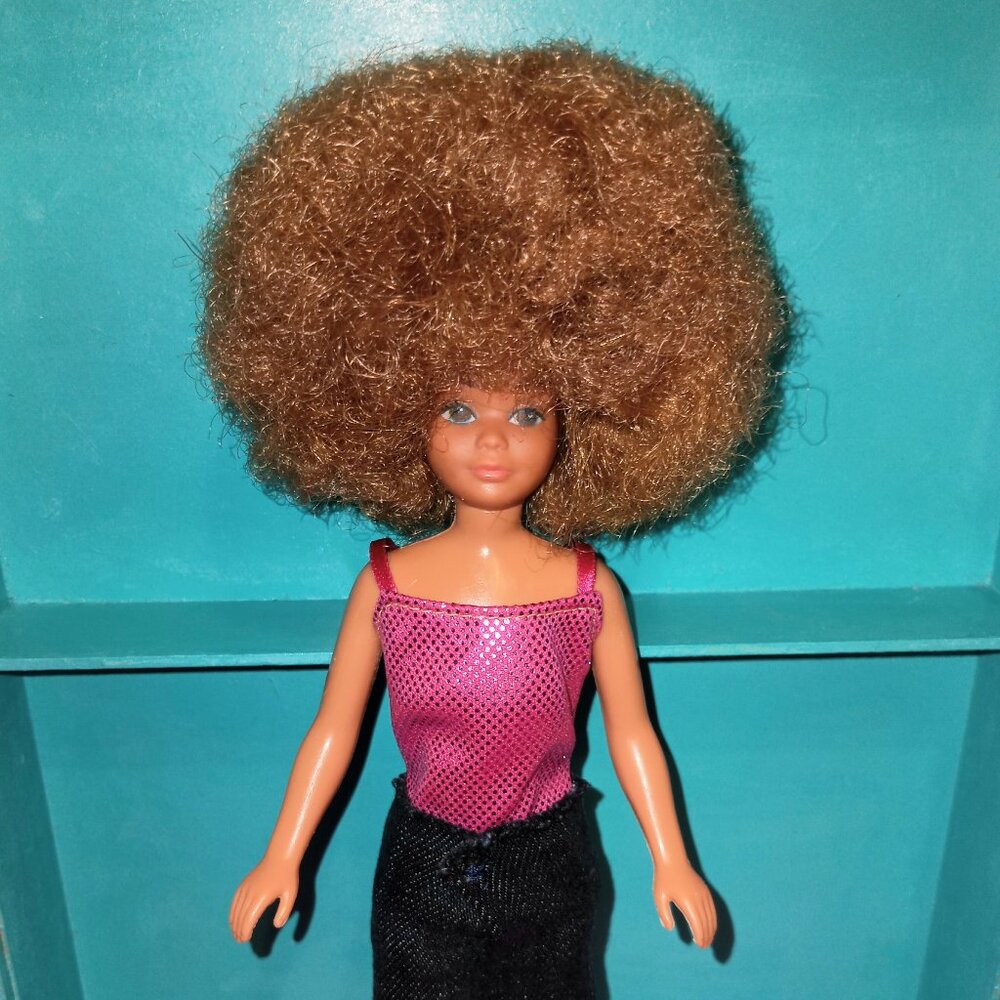 Custom Barbie doll teen skipper Blonde Afro Ooak
